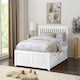 image 1 of 5ft King Size  White Finish Wood Bed Frame.2 Drawer Storage,Wooden Woodern, Bedstead