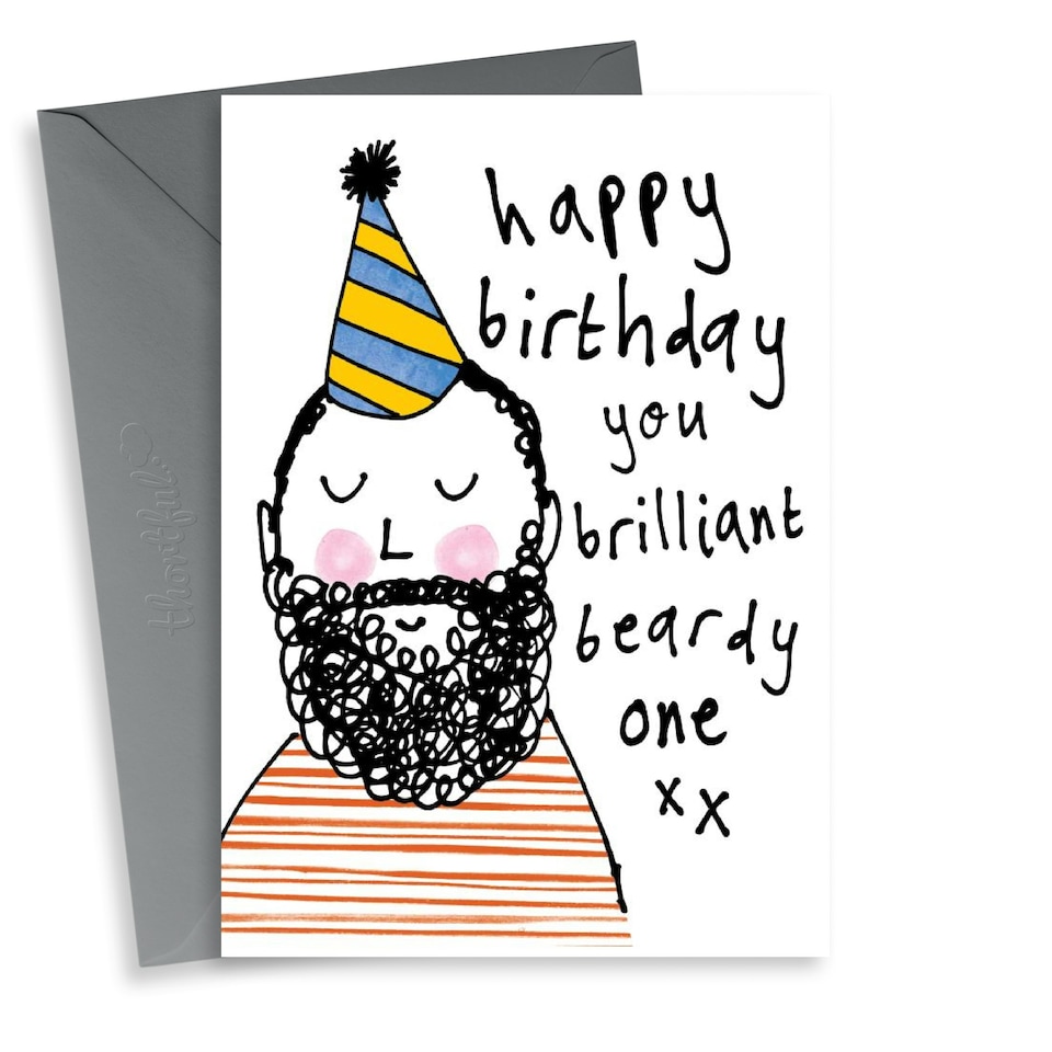 image 1 of Cute Beardy Birthday Card For Him