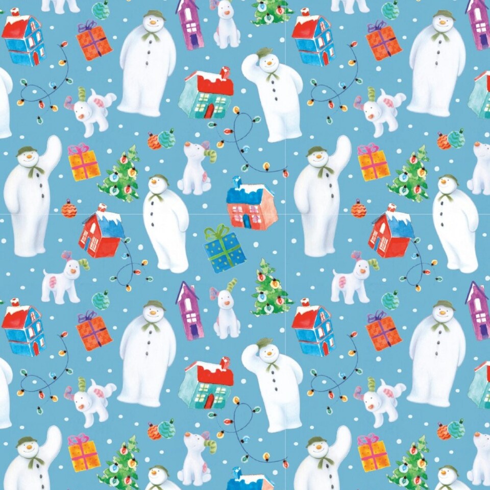 image 1 of The Snowman Christmas 4m Roll Wrapping Paper