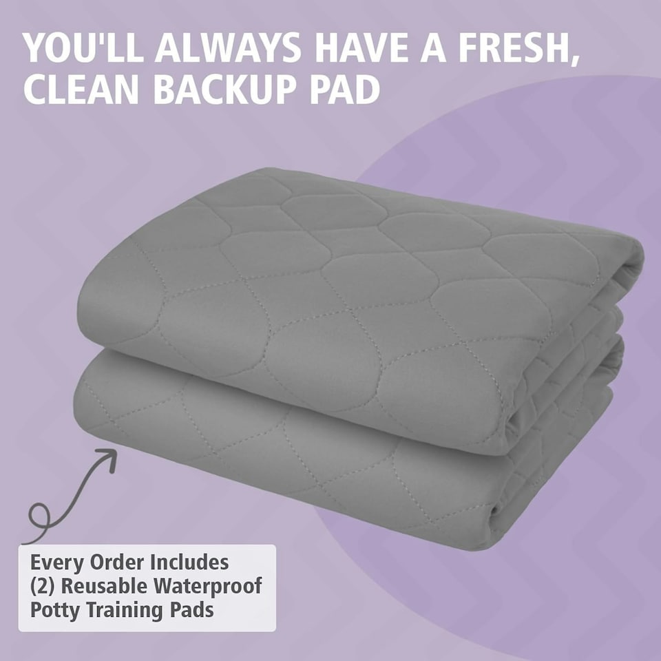 image 1 of Potty Training Bed Pads for Waterproof Protection - Bed Protector For Bed Wetting Toddlers & Children, Absolute Lifesaver for Your Mattress, 70x85 cm Grey | 2 pack | Small Single
