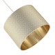 image 3 of Light Shimmer Taupe Drum Lamp Shade with Inner Champagne Gold Lining | Cream | Taupe | 1
