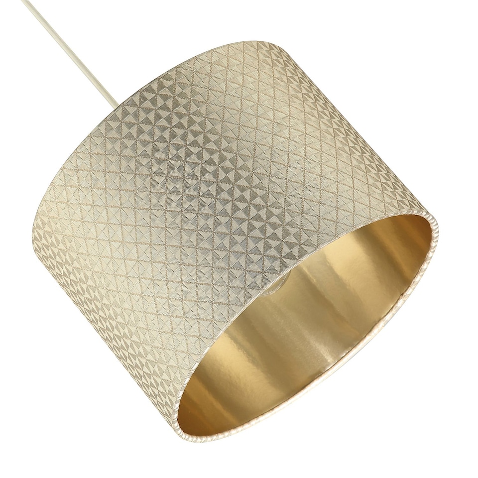 image 1 of Light Shimmer Taupe Drum Lamp Shade with Inner Champagne Gold Lining | Cream | Taupe | 1