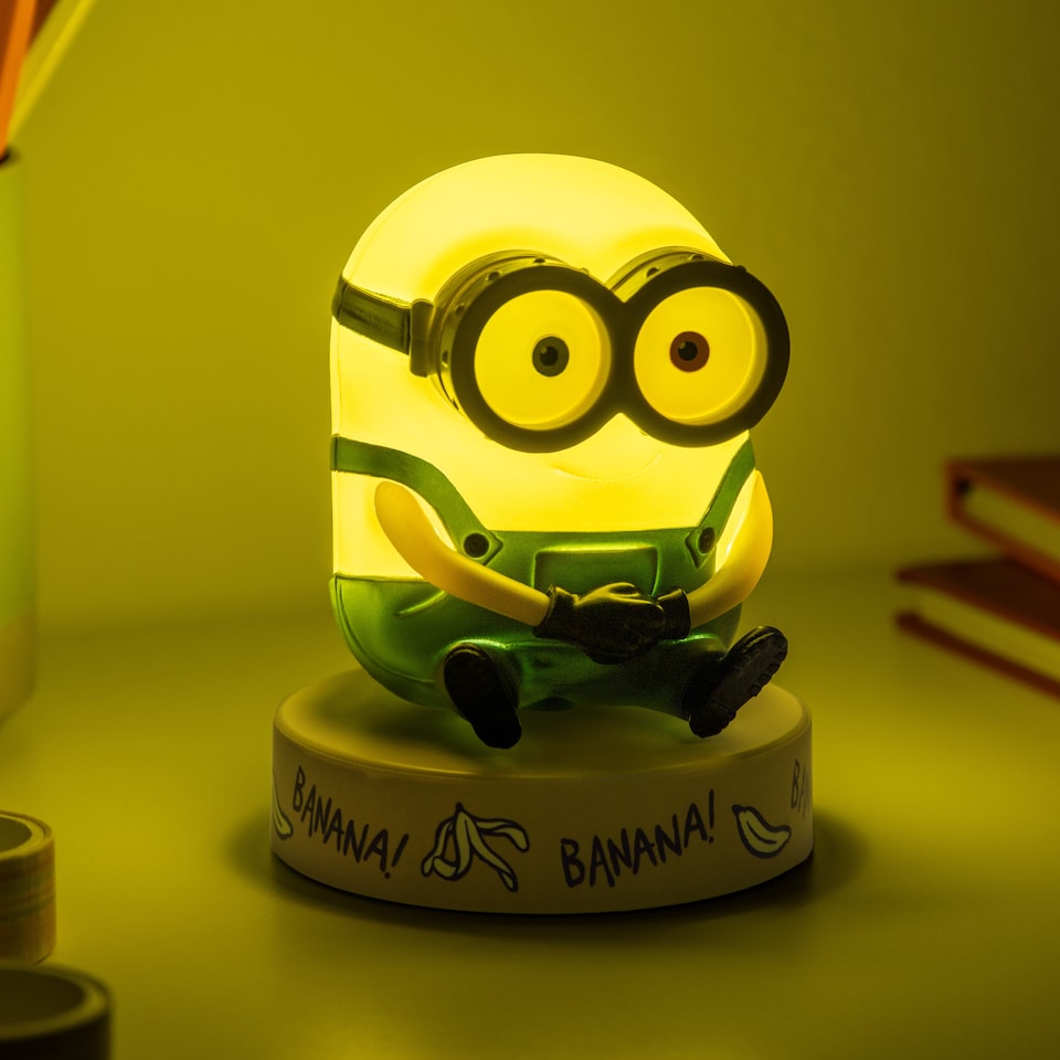 image 1 of Minions Bob Mini 3D Icon Light – Officially Licensed LED Figurine Lamp, Collectible Décor, Paladone