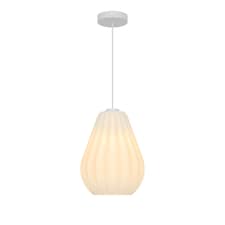 Nordlux Sallino Indoor Pendant Light White Glass E27 Diffused - Mains Powered, IP20