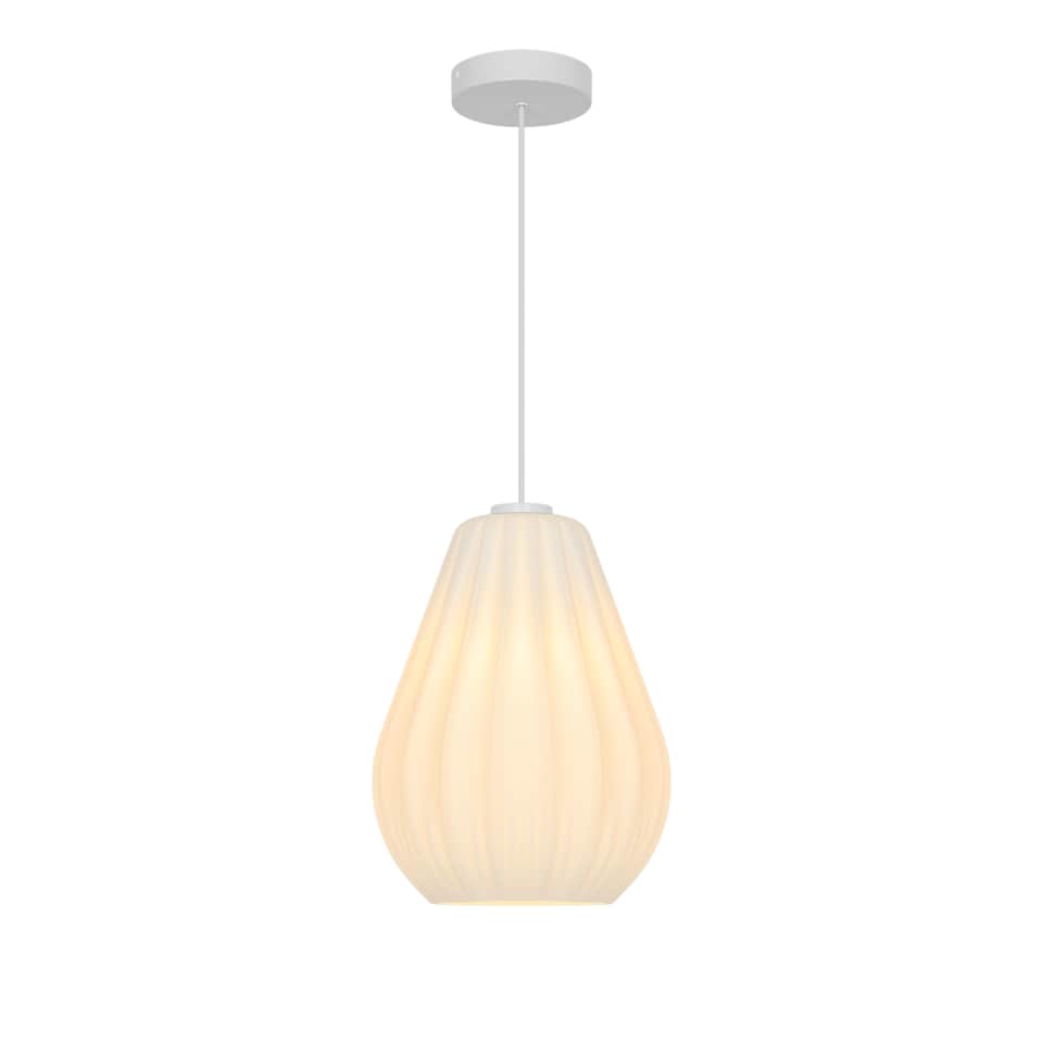 image 1 of Nordlux Sallino Indoor Pendant Light White Glass E27 Diffused - Mains Powered, IP20