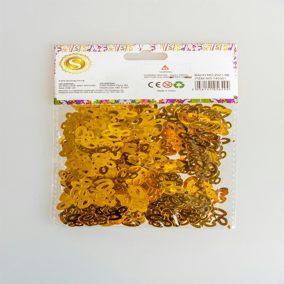 image 1 of 80th Confetti Gold 14g, 4 Packs