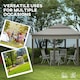 image 6 of Outsunny Garden Folding Tent Heavy Duty Pop Up Gazebo for Party Dark Grey