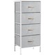 image 1 of Yaheetech Vertical Storage Organizer with 4 Drawers Dark Grey Grey | Light Grey