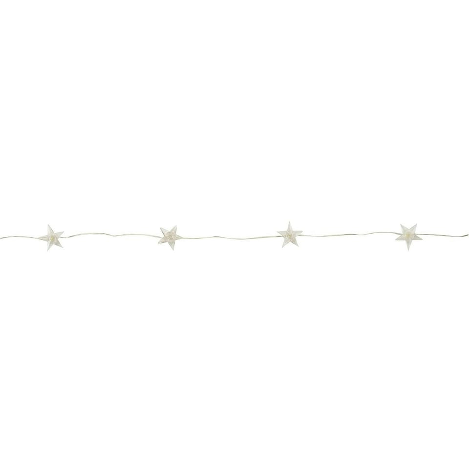 image 1 of Solar Powered LED 30 Star String Lights - Firefly Clear