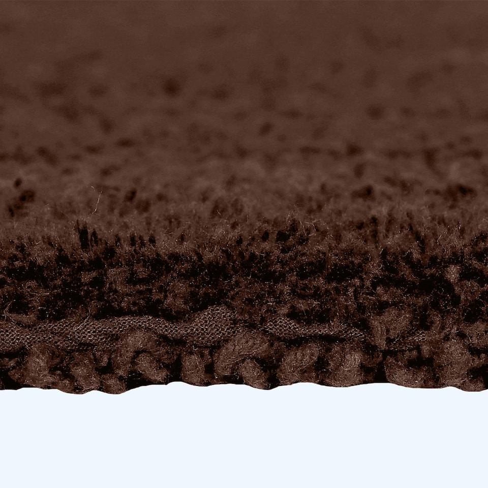 image 1 of Homescapes Luxury Reversible Cotton Shower Mat - Chocolate | Brown | Chocolate