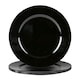 image 4 of Argon Tableware 12 Piece Metallic Charger Plates Set - Black Black