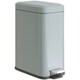 image 1 of HOMCOM 5L Rectangle Compact Bin Steel Body Inner Bucket Quiet-Close Lid w/Pedal | Grey | 5L | 1