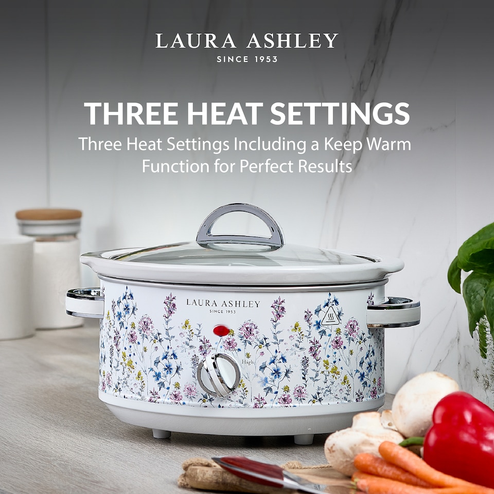 image 1 of Laura Ashley Slow Cookers 6.5 Litres. Large Capacity Slow Cooker for 4 to 5 People. Energy Efficient with 3 Heat Settings