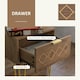 image 5 of HOMCOM Bedside Table with Drawer, Gold Metal Legs for Living Room