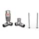 image 1 of Talus Flair - Chrome Thermostatic Radiator Valve & Installation Kit Corner 15mm