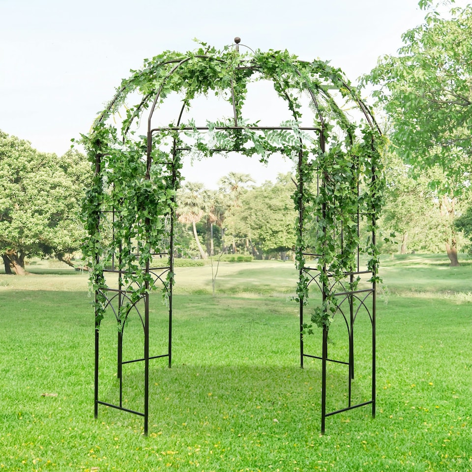 image 1 of COSTWAY Birdcage Shape Garden Arbor Plant Trellis