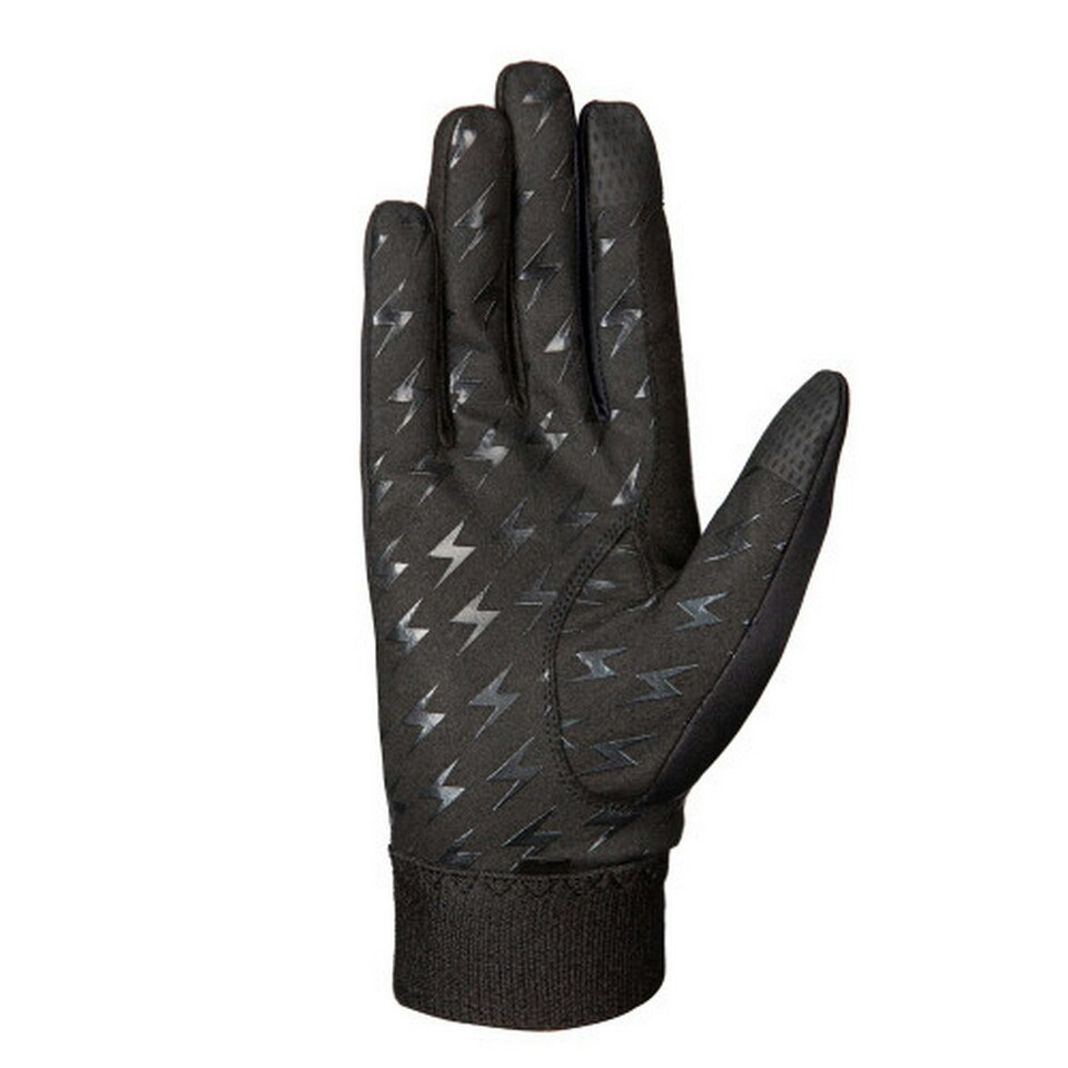image 1 of Hy Unisex Adult Silva Flash Riding Gloves - Black/Silver Reflective - XS Black | XS