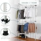 image 5 of House of Home Telescopic Double Rail Clothes Wardrobe Organise Hanging Rack Adjustable Storage | White | Not provided