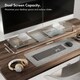 image 6 of VonHaus Height Adjustable Tempered Glass Monitor Stand for Desks