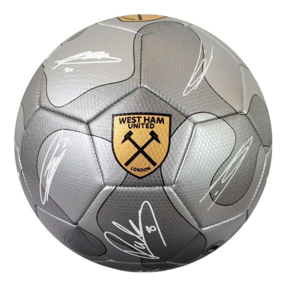 image 1 of West Ham United FC Signature Camo Football - Silver/Yellow/White - 5