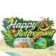 image 3 of Chill & Cheers Beach Themed 3D Pop Up Retirement Card