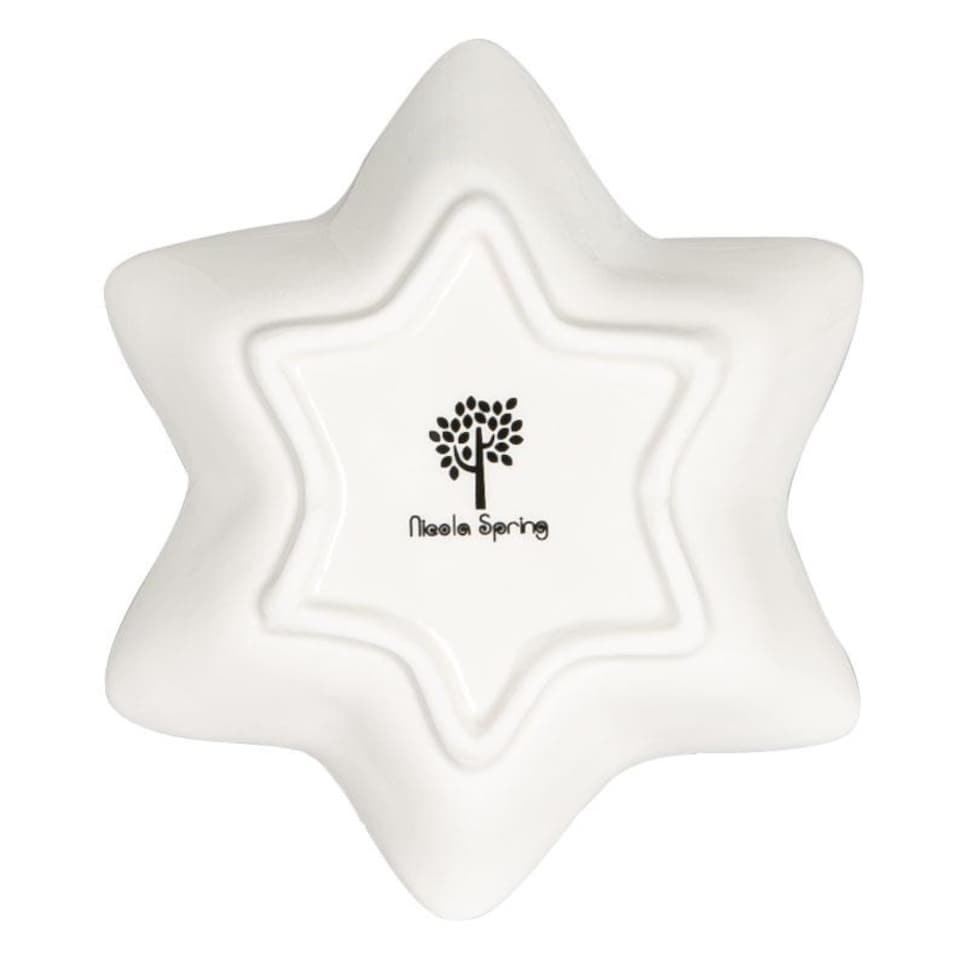 image 1 of Nicola Spring Father Christmas Star Serving Plates - 18cm - White | White | White