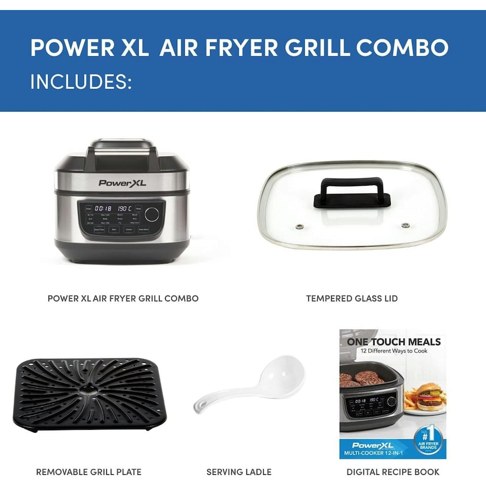 image 1 of Power XL Grill Air Fryer Combo Large 5.7L Capacity 12 in 1
