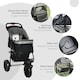 image 5 of PawHut Folding 3 Wheel Pet Stroller Travel Adjustable Canopy Storage Brake Grey