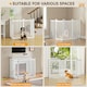 image 6 of Yaheetech 4-Panel Pet Puppy Fence with Two Support Feet, 50 × 90.5 cm | White | Not provided