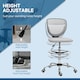 image 4 of Vinsetto Draughtsman Chair, Office Chair with Wheels, Light Grey