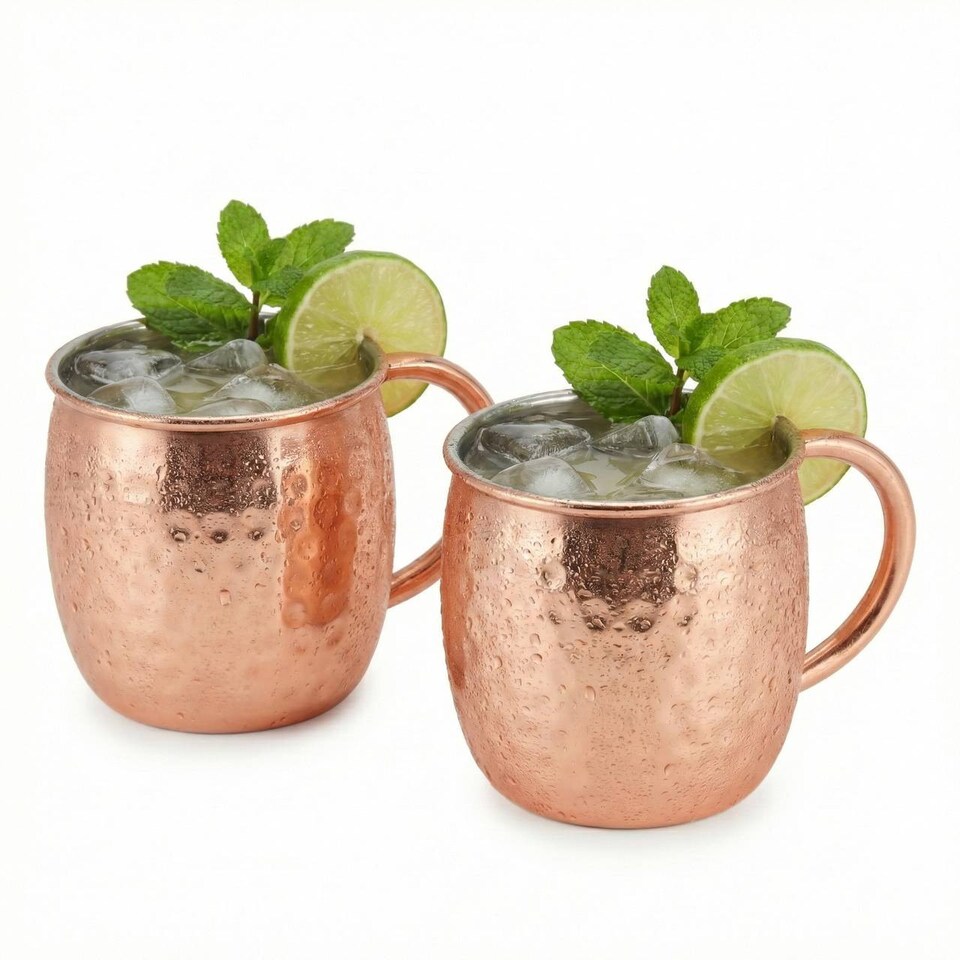 image 1 of 500ml Copper Moscow Mule Cocktail Mugs | Brown | 2