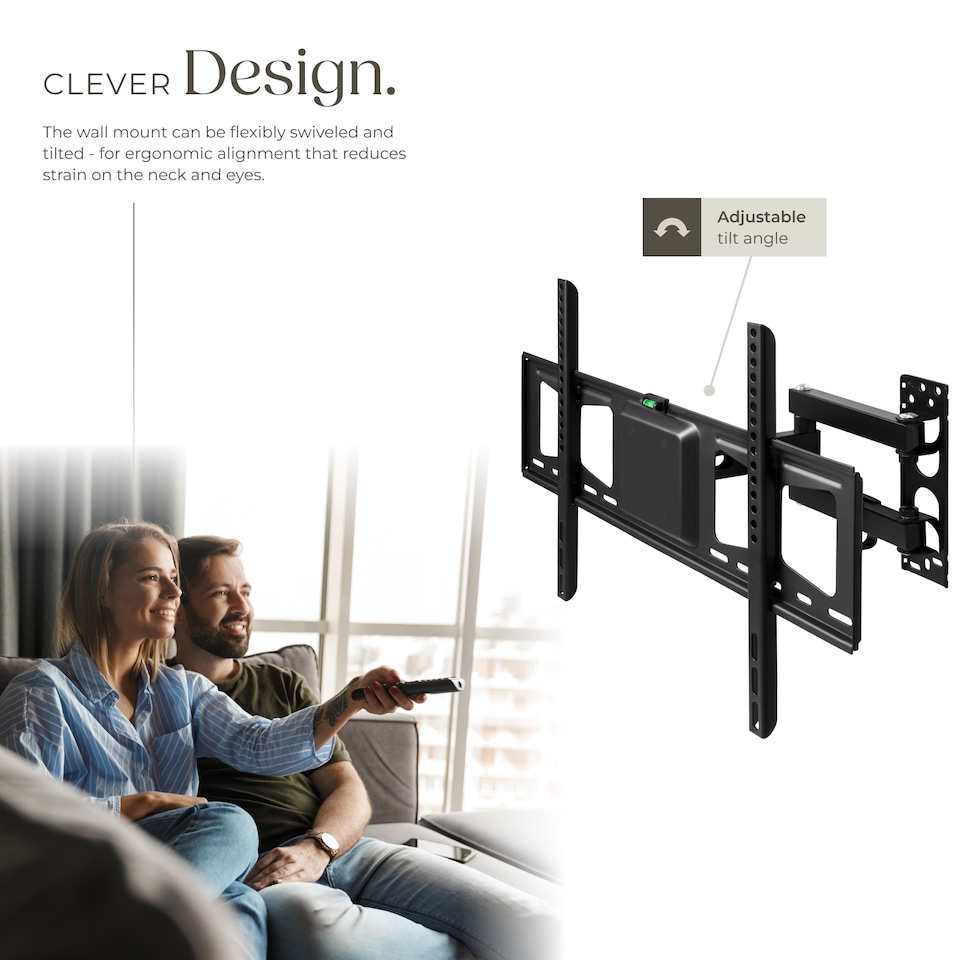 image 1 of Television Bracket - 32-100 inch screens, extendable, tilt, swivel TV wall mount