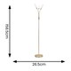 image 4 of ValueLights Maya Brushed Gold 3 Way Curved Arm Upright Floor Lamp | Gold