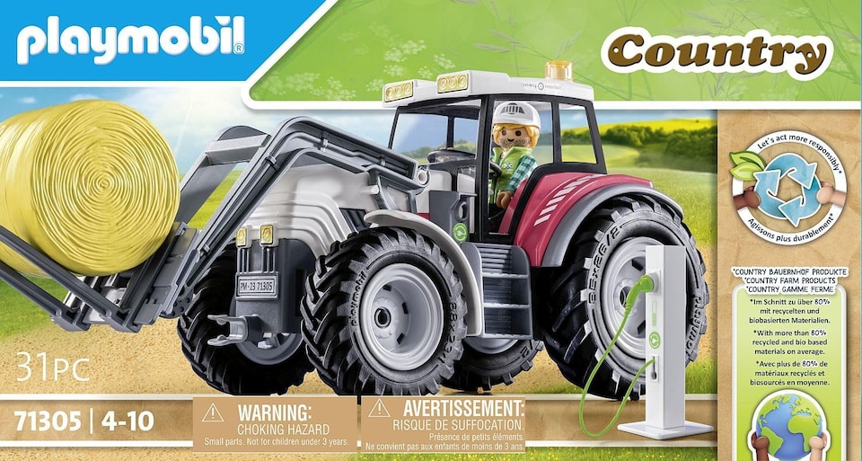 image 1 of Large Tractor with Hay Bales