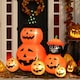 image 6 of Outsunny Pumpkin and Cat with LED Lights, Halloween Inflatables Decoration