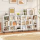 image 9 of COSTWAY 10 Cube Bookcase Mid Century Modern Storage Organizer White