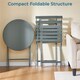 image 5 of Yaheetech 3-Piece Outdoor Bistro Set with 1 Table & 2 Chairs-Gray | Grey | Grey