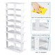 image 8 of COSTWAY 7-tier Double Shoe Storage Tower Rack Stand White White