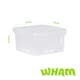 image 5 of Wham Clip 5x 9L Square Plastic Storage Boxes with Clip Lock Lids. Ideal for Home, Office, Toys & More - Clear/Clear | Clear | 5