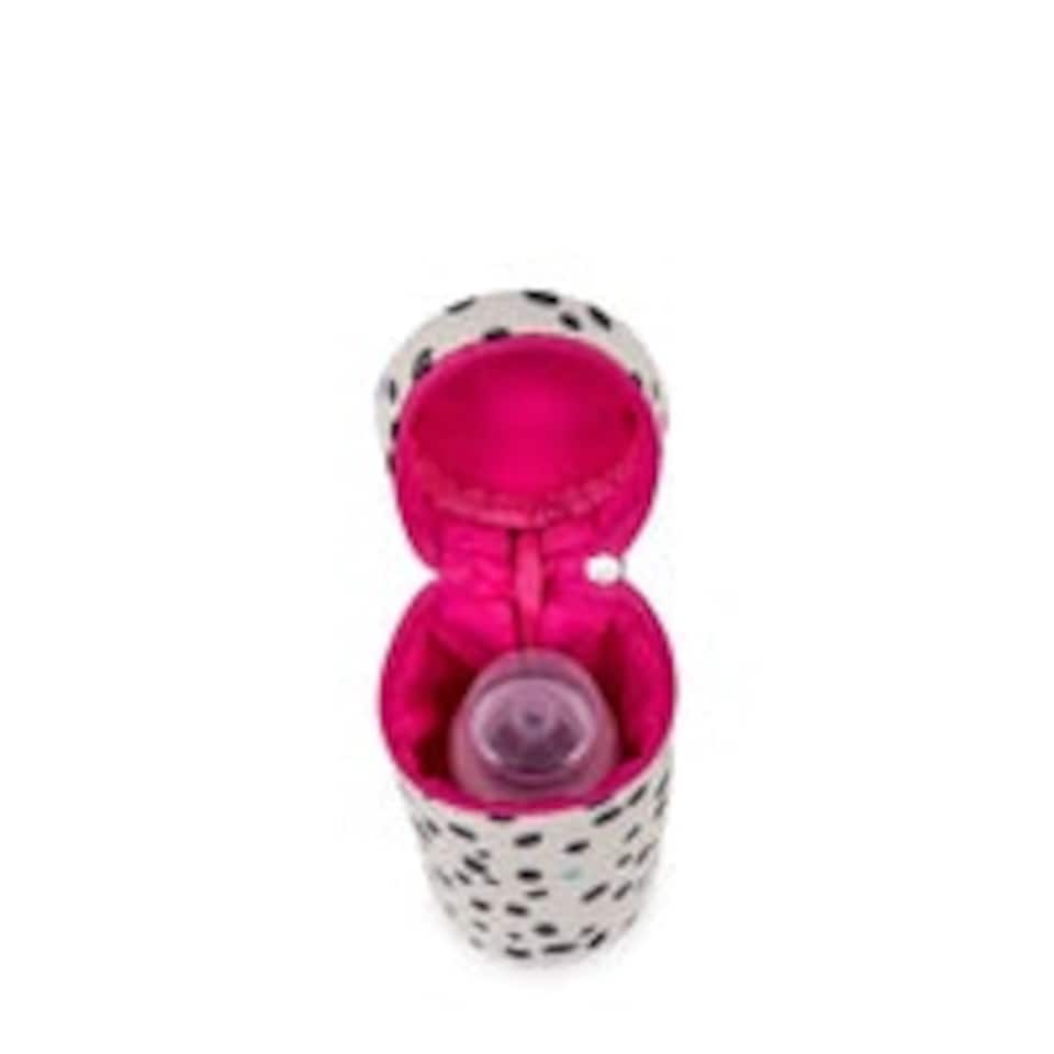 image 1 of Pink Lining Bottle Holder Dalmatian Fever