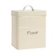 image 1 of Harbour Housewares Cream Vintage Metal Kitchen Flour Canister Kitchen Caddy Kitchen Storage Containers Canisters