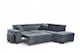 image 1 of Pale Blue Chenille Fabric 2C1 Corner Sofabed with Storage and Ottomans AMELIA