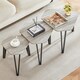 image 2 of Vida Designs Brooklyn Nest of Tables 3 Piece Set Nesting Sofa Bedside Side Table, Grey