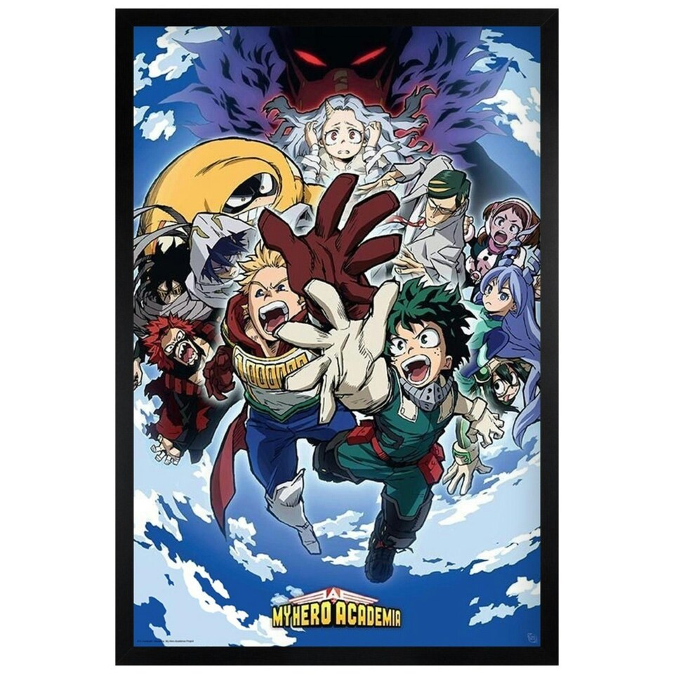 image 1 of Black Wooden Framed  My Hero Academia Eri and Group   Maxi Poster