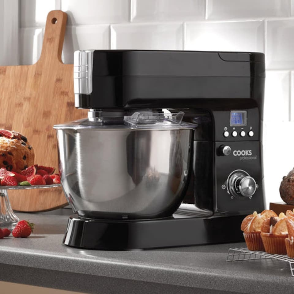 image 1 of Cooks Professional Multi-Function Stand Mixer | Black | Black & Silver