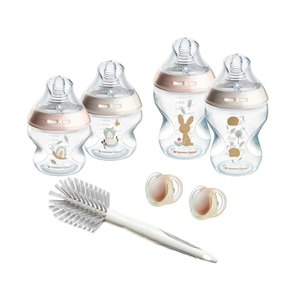 image 1 of Tommee Tippee Natural Start Newborn Starter Set, Self-Sterilising, Pink