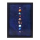 image 1 of Something Different Solar System Framed Print - Blue/Black - One Size One Size