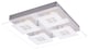 image 2 of Designer Brushed Chrome LED Bathroom Light with Glass Insets | Silver