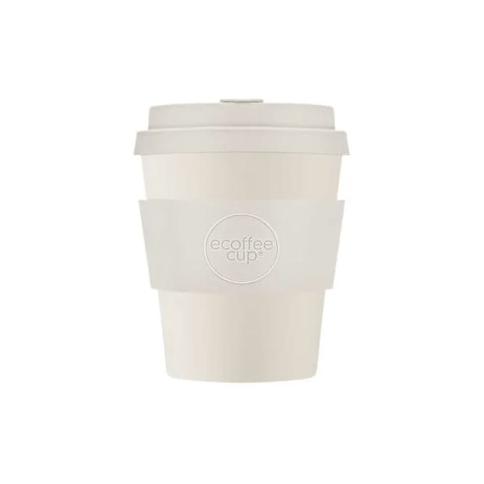 image 1 of Ecoffee Cup 8oz 240ml Reusable Eco-Friendly 100% Plant Based Coffee Cup with Silicone Lid & Sleeve - Melamine Free Travel Mug N/A | Waicara