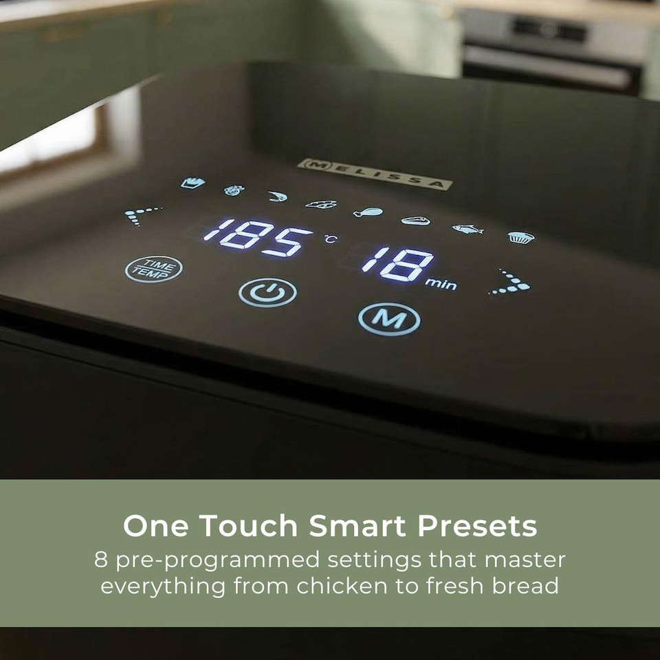 image 1 of Digital Hot Air Fryer XL, 5L Large Capacity Oil Free Cooker with Viewing Window, 8 Cooking Presets, 60 Minute Timer and Touch Screen Control - Black